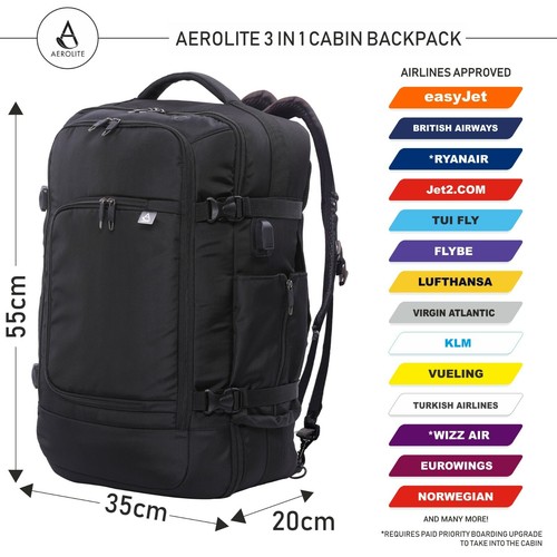 Hand luggage cabin - luggage, 3-in-1