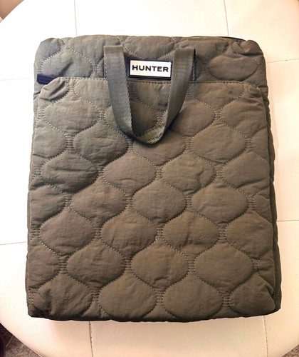 Hunter green quilted nylon - hunter,
